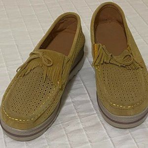 Yellow Loafers - LIKE NEW! Size 8. WORN ONCE!